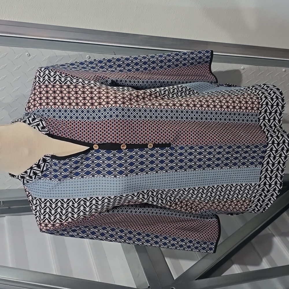 Multi Patten‎ Blouse Size Medium - image 2